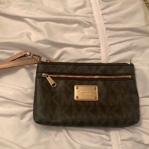 Michael Kors logo wristlet